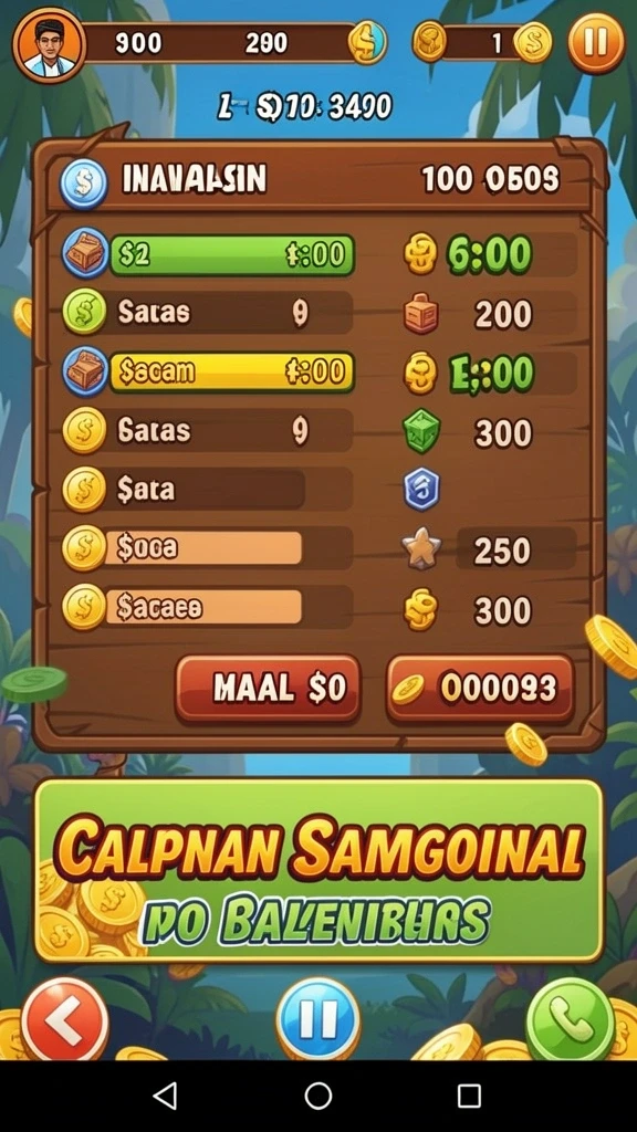 Beragam permainan judi yang tersedia di aplikasi.