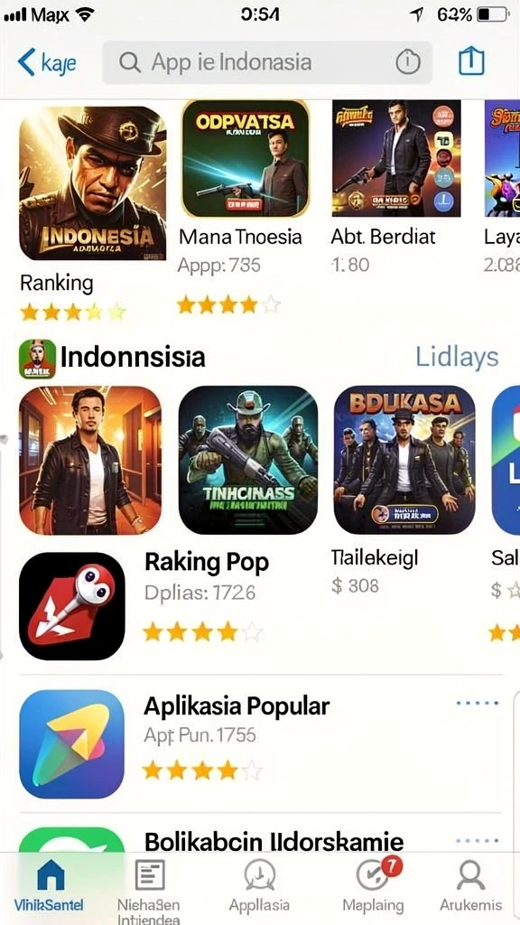 Beragam pilihan permainan yang dapat dipilih.