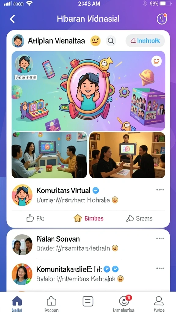 Fitur sosial untuk berinteraksi dengan pemain lain.