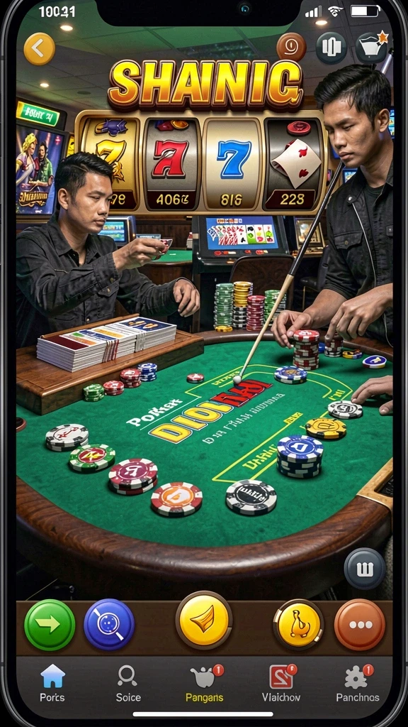 Ilustrasi game aksi yang seru dan menantang.