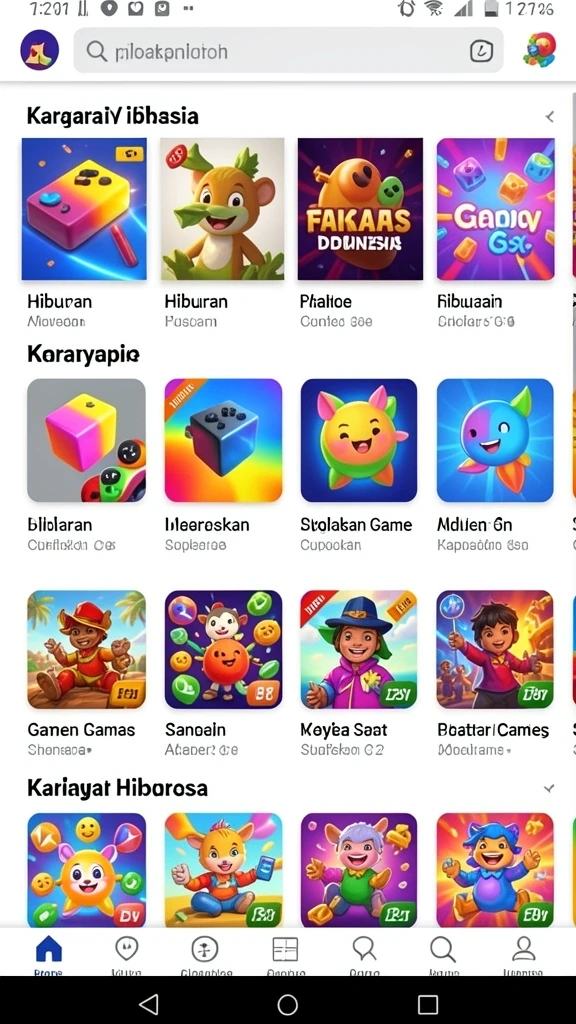 Tantangan kata dengan berbagai level kesulitan.