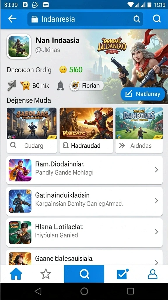 Screenshot fitur leaderboard yang menunjukkan skor pemain.