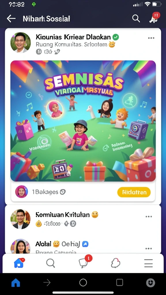 Karakter unik dengan setiap pembaruan.