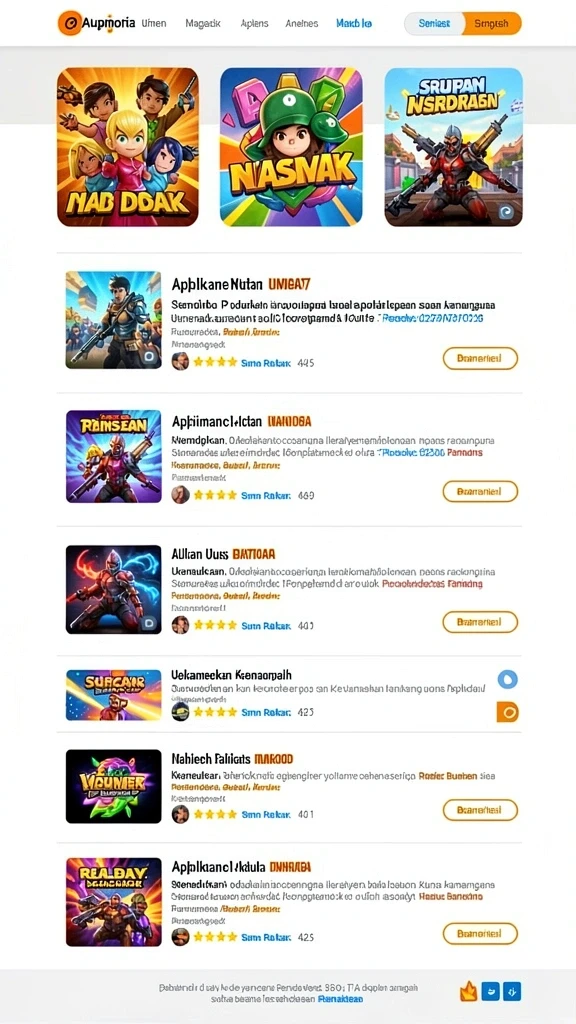 Tampilan antarmuka yang menarik dan user-friendly.