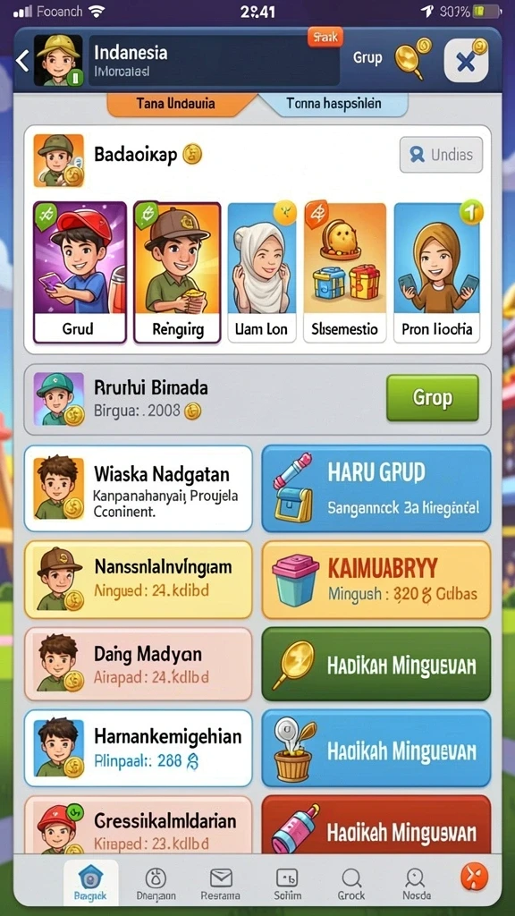 Fitur komunitas yang mempererat interaksi antar pemain.