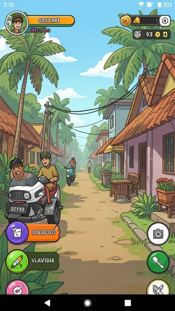 Tangkapan layar menunjukkan karakter utama dalam misi.