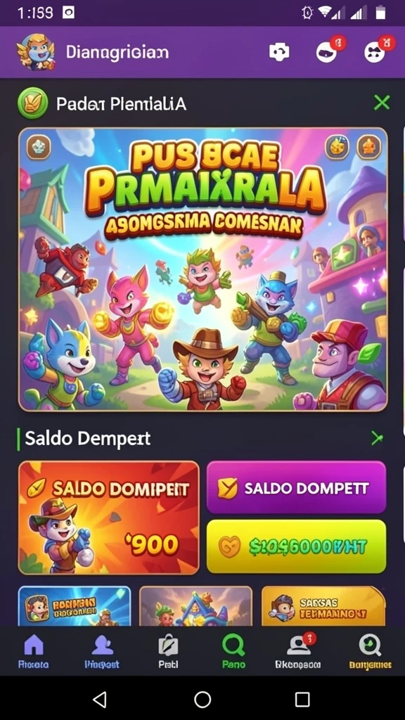 Screenshot mode permainan dengan berbagai level menantang.