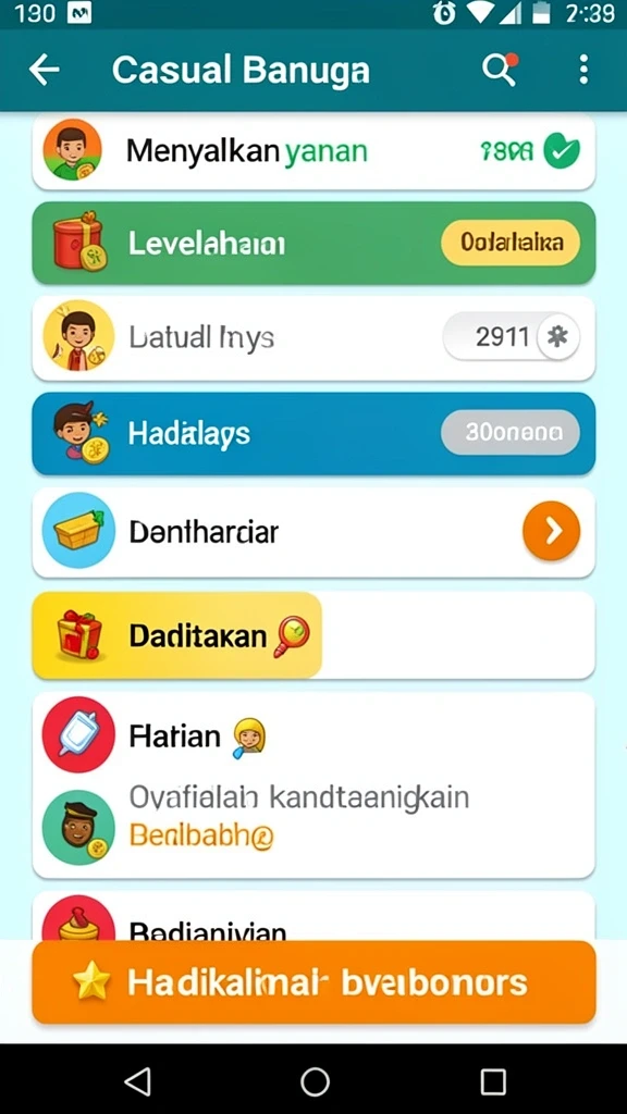 Grafis detail dari karakter dan lingkungan dalam SURGAVIP.