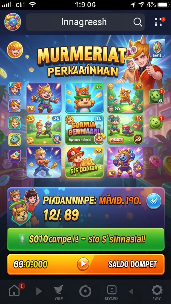 Pengguna dapat melihat statistik permainan dengan jelas.