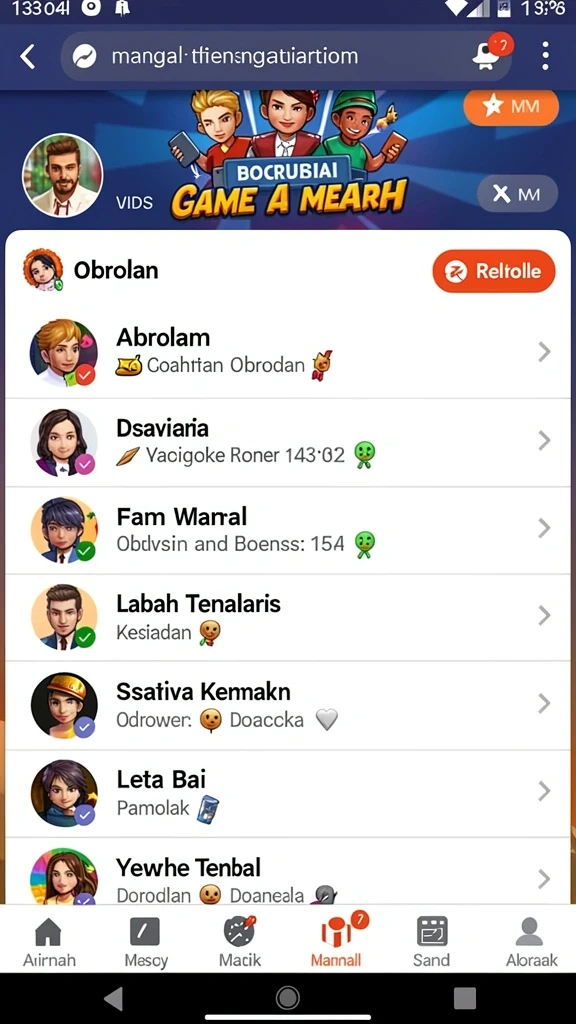 Desain karakter yang unik dan dapat dipilih.